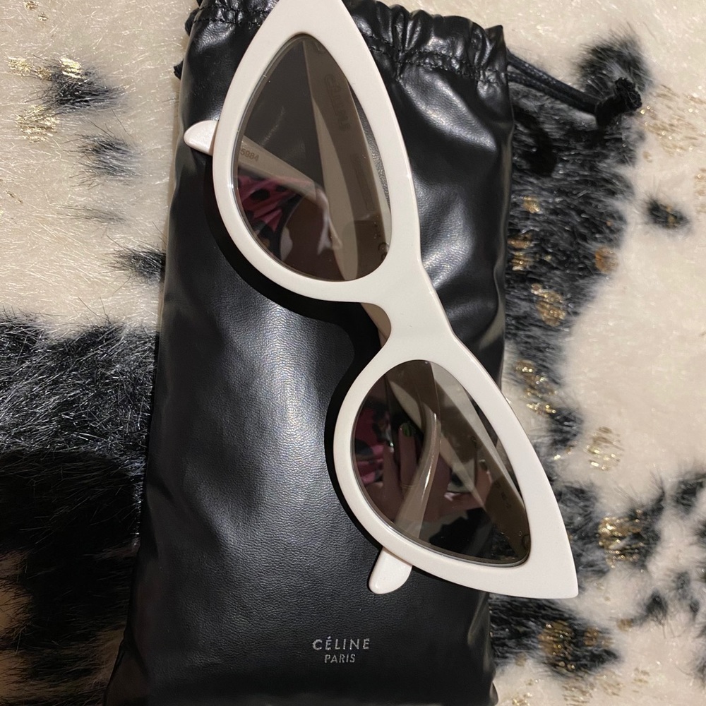 CELINE WHITE CAT EYE SUNGLASSES